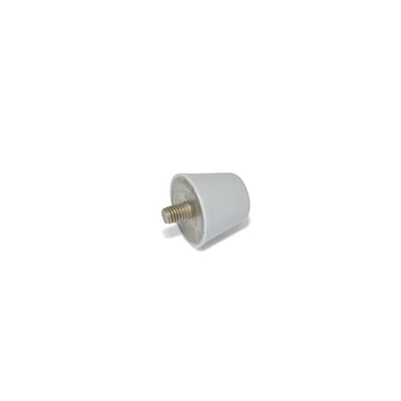 GN256-25-M6-8-55-GR Conical Bumper Stainless - Gray - Threaded Stud